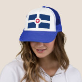 Casquette Drapeau d'Indianapolis, Indiana Trucker Hat (En situation)