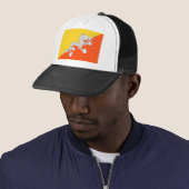 Casquette Drapeau du Bhoutan (En situation)