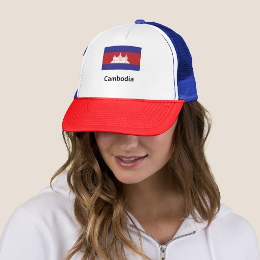 Casquette Drapeau du Cambodge (En situation)