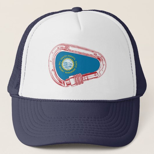 Casquette Drapeau du Dakota du Sud Escalade carabiner (Devant)
