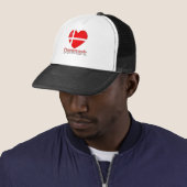 Casquette Drapeau du Danemark découpé (En situation)