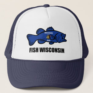 Casquette Drapeau du Wisconsin de poisson