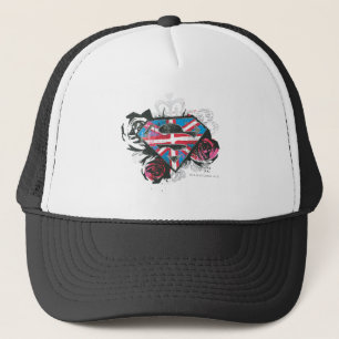 Casquette Drapeau et roses britanniques de Supergirl