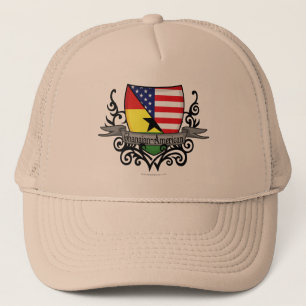 Casquette Drapeau Ghanéen-Américain de bouclier