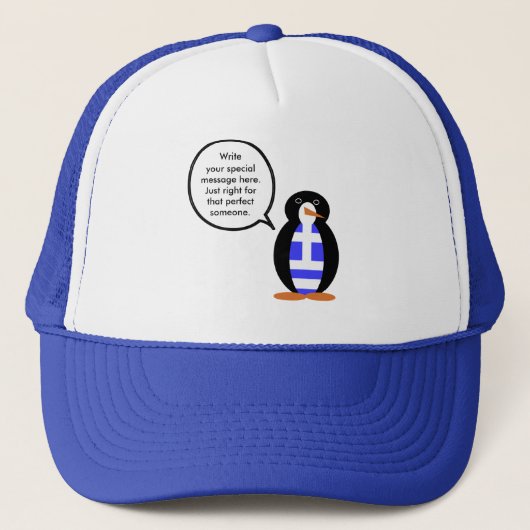 Casquette Drapeau grec Ms Penguin parlante  (Devant)