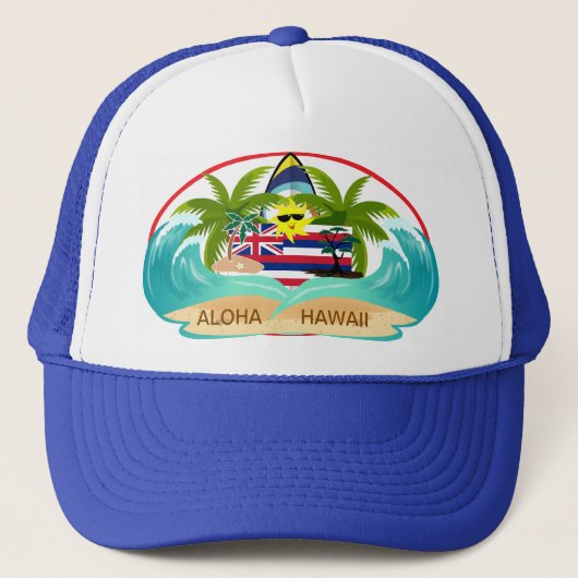Casquette Drapeau hawaïen Aloha Hawaii (Devant)