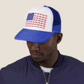 Casquette Drapeau HOG-Rouge-Blanc-Bleu (En situation)