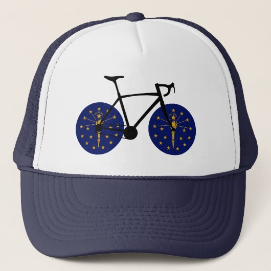Casquette Drapeau Indiana à vélo (Devant)