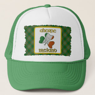 Casquette Drapeau irlandais Aherne Shamrock Trucker Chapeau