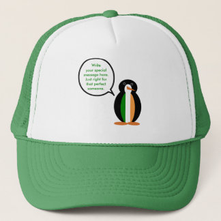 Casquette Drapeau Irlandais Ms. Penguin qui parle