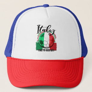 Casquette Drapeau Italie Football, Drapeau Italie Vintage