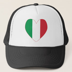 Casquette Drapeau italien cœur bordure rouge