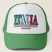 Casquette Drapeau italien de type 3D Italia Personnalisé (Devant)