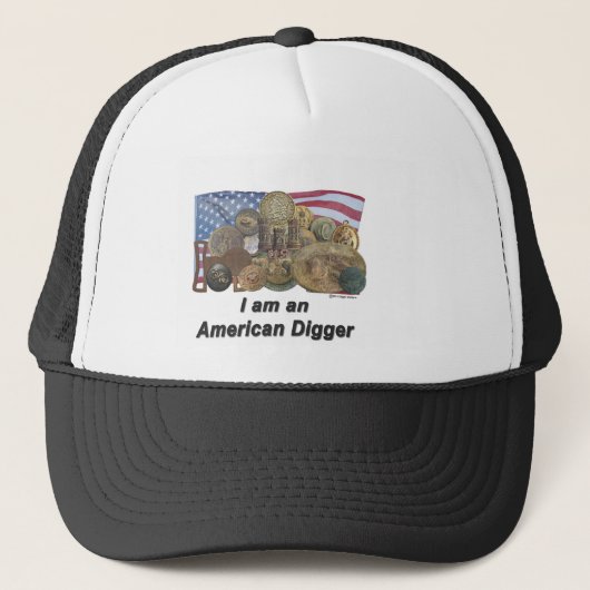 Casquette Drapeau je suis un bêcheur américain (Devant)