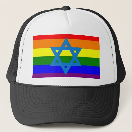 Casquette Drapeau juif de gay pride (Devant)
