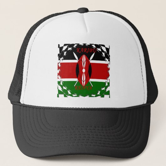 Casquette Drapeau kenyan Unité : Conception Tuko Pamoja (Devant)
