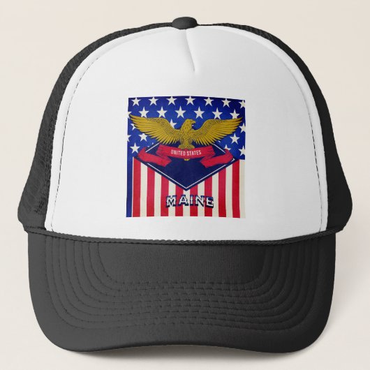 Casquette Drapeau Maine USA (Devant)