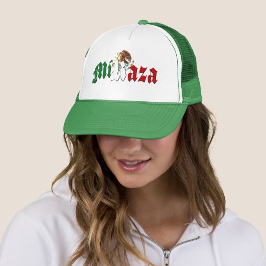 Casquette Drapeau mexicain MI RAZA (En situation)