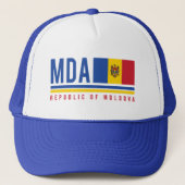 Casquette Drapeau Moldavie & Design de code ISO (Devant)