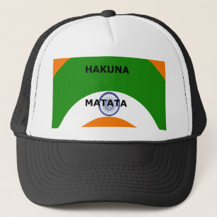 Casquette Drapeau national indien design avec "Hakuna Mat