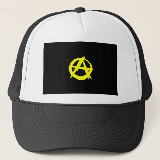 Casquette Drapeau noir et jaune de capitalisme d'Anarcho (Devant)