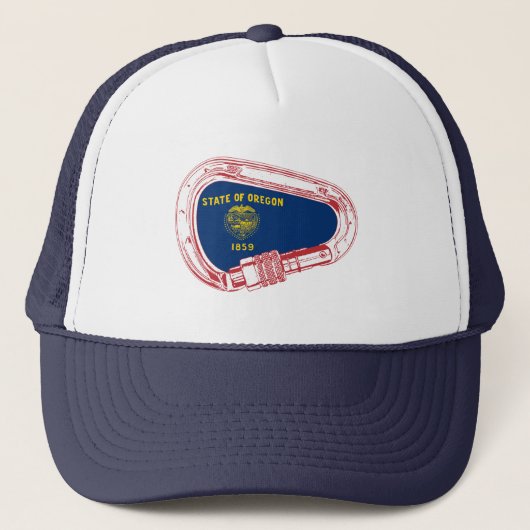 Casquette Drapeau Oregon Escalade carabiner (Devant)