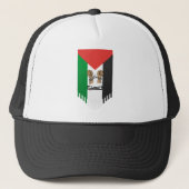 Casquette Drapeau palestinien avec texte arabe (Devant)