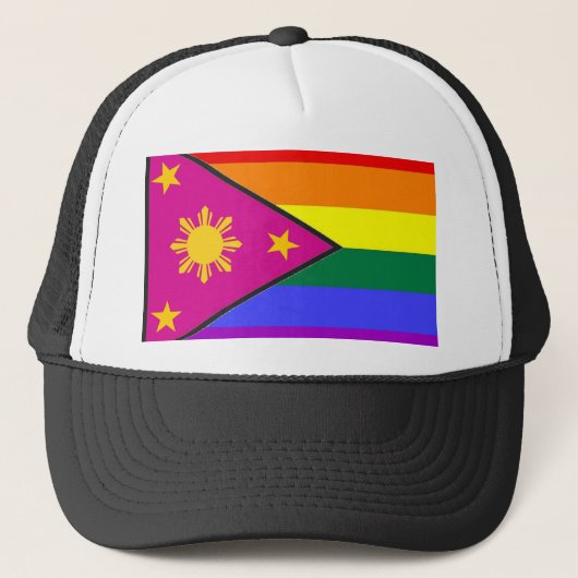 Casquette Drapeau philippin de fierté de GLBT (Devant)