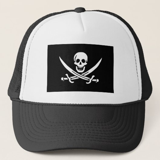 Casquette Drapeau pirate crâne épées croisées (Devant)