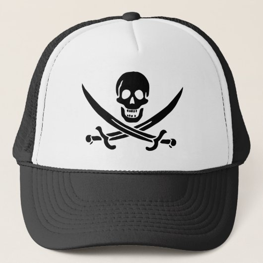 Casquette Drapeau pirate crâne épées croisées (Devant)