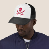Casquette Drapeau pirate de Calico Jack Skull cramoisi & épé (En situation)