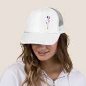 Casquette Drapeau Rose Français (En situation)