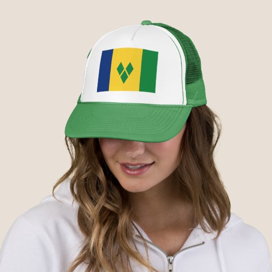 Casquette Drapeau Saint-Vincent (En situation)