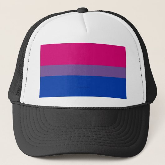 Casquette Drapeau SlipperyJoe's Bisexual Pride lavande-rose (Devant)
