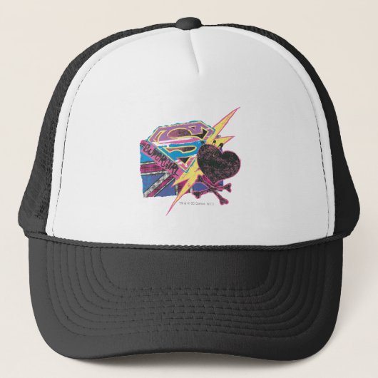 Casquette Drapeau supergirl et os croisés (Devant)