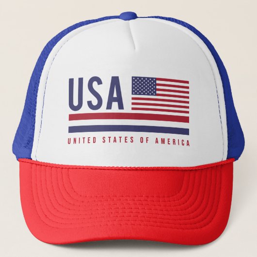 Casquette Drapeau USA et code ISO Alpha-3 Design (Devant)