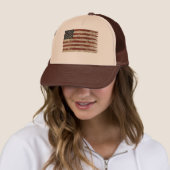Casquette Drapeau USA Patiné (En situation)