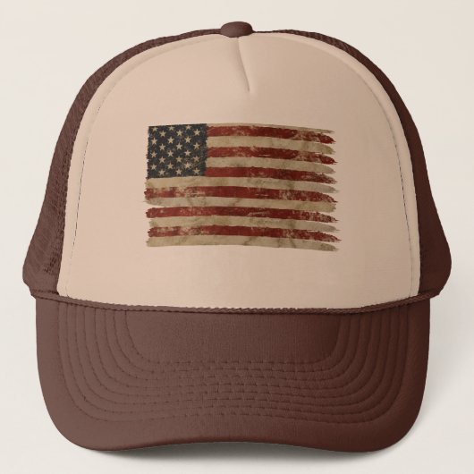 Casquette Drapeau USA Patiné (Devant)