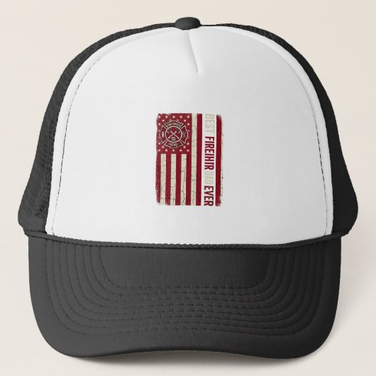 Casquette Drapeau vertical vintage papa pompier (Devant)