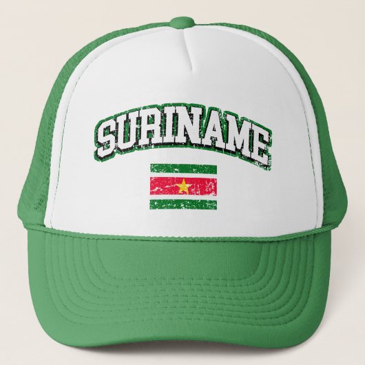 Casquette Drapeau Vintage du Suriname (Devant)