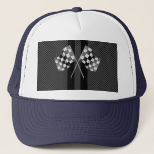 Casquette Drapeaux de course sur bandes de fibre de carbone