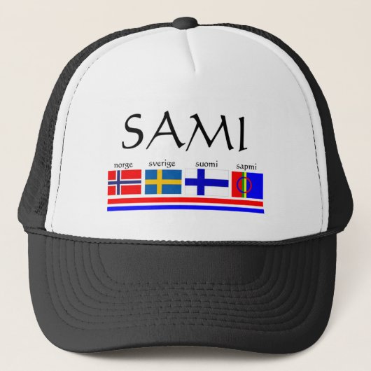 Casquette Drapeaux samis et scandinaves (Devant)