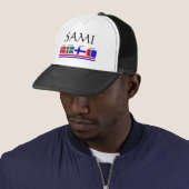 Casquette Drapeaux samis et scandinaves (En situation)