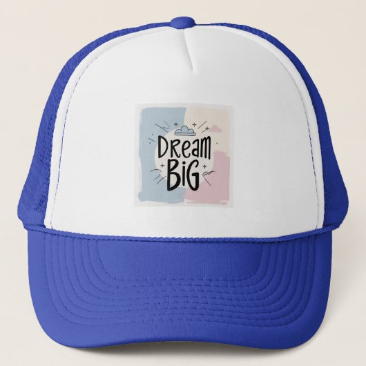 Casquette Dream Big - Motivational Typography Design (Devant)