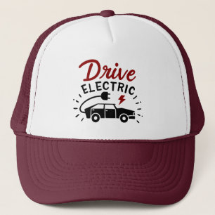 Casquette Drive Electric Red Black Automobile