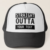 Casquette DROIT fait sur commande d'OUTTA - (Devant)