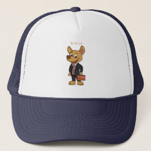 Casquette Drôle chien en costume d'entreprise dessin animé