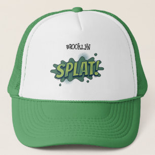 Casquette Drôle comique pop art splat typographie