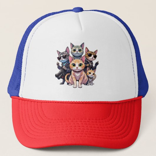 Casquette Drôle Cool Pull de chats pour Amoureux de les chat (Devant)