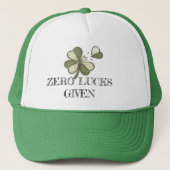 Casquette Drôle de chance zéro donnée Saint-Patrick sarcasme (Devant)